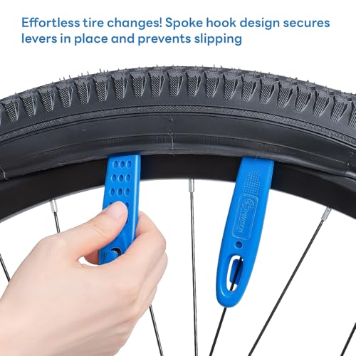 YunSCM 2/3/4-PCS Ultra Strong Bike Tire Levers,Bicycle Tire Levers,Bike tire Replacement Tool,Tire Removal Tool for Road Mountain Bike Tires(Blue) - color: Blue02