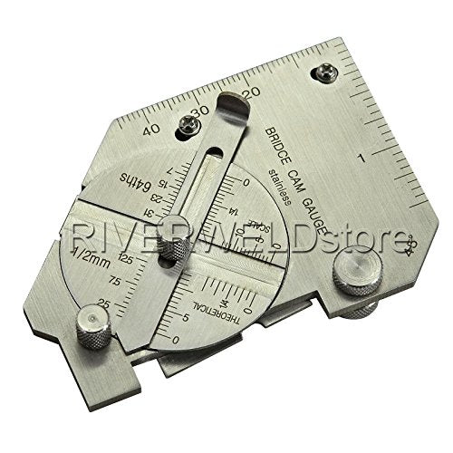 RIVERWELD Bridge Cam Gauge Test Ulnar High-Low Misalignment | Checks Depth of Undercut Pitting Fillet Weld Length Throat Size Angle of Preparation - style: bridge cam gage