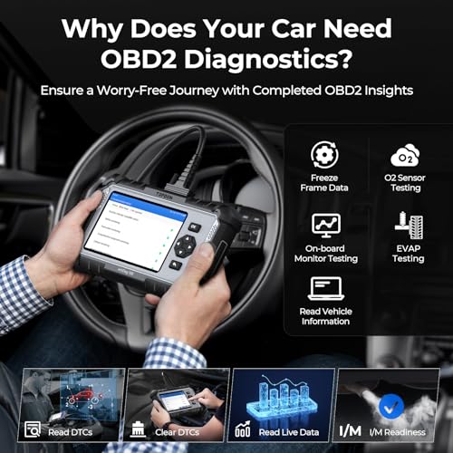 TOPDON AD500 OBD2 Scanner Car Code Reader Scan Tool, Engine ABS SRS Transmission Diagnostics Tool, Oil/Throttle/SAS/TPMS/BMS/EPB Reset Car Scanner, Free Upgrade for DIY