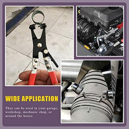 Swpeet 7Pcs Hose Clamp Pliers Set, Including Car Water Pipe Locking Pliers Hose Clamp Plier with 6Pcs Hose Removal Hook Set Perfect for Hose Installations of Low Radiators