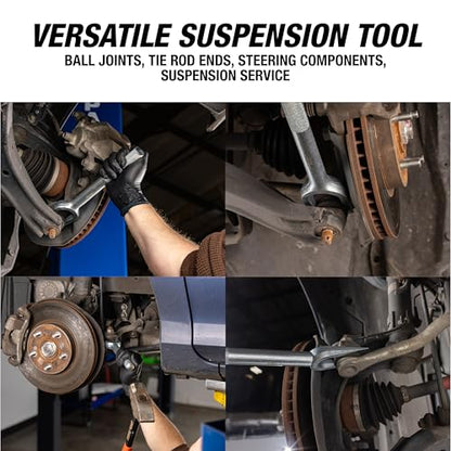 OEMTOOLS 25201 Pickle Fork Tie Rod Removal Tool, 21/32" (16.7 mm) Opening Ball Joint Removal Tool, Drop-Forged Steel, 15-1/2 Inch Length, Long Knurled Handle - size: 21/32" (16.7 mm)