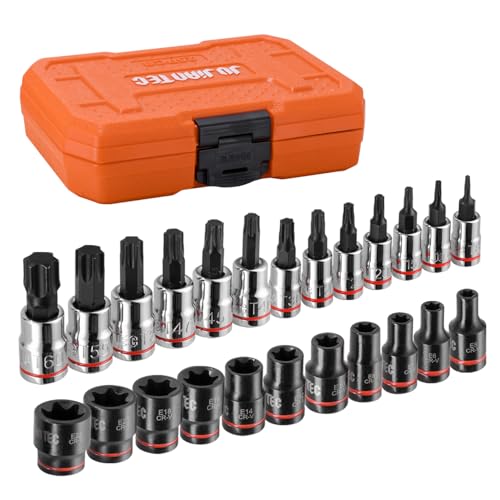 25-Piece Torx Bit Socket & External Torx Socket Set - style: Torx Bit Socket & E-Torx Socket Set