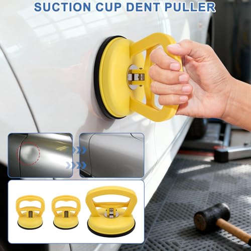 Dent Puller Kit 135Pcs 3-in-1 T-bar Slide Hammer Bridge Lifter | Paintless Dent Repair Kit, Hail Damage Removal, PDR Tool Kit, Car Body Repair, Slide Hammer Lifter, Fast Dent Remover