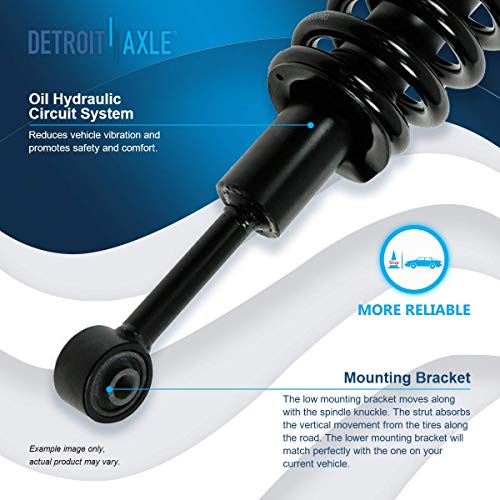 Detroit Axle - Struts Shocks for 2003-2023 4Runner 2007-2014 Toyota FJ Cruiser Complete 2 Front Struts with Coil Spring 2 Rear Shock Absorbers 2008 2009 2010 2011 2012 2013 Replacement Ready Strut - size: 10102-4A/Shock Kit