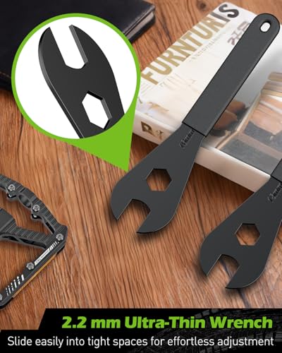 Pawfly Bike Cone Wrench Set Tool, Slim Open End Spanner Tool Kit for Bicycle Wheel Hub Repair - style: 13-17mm