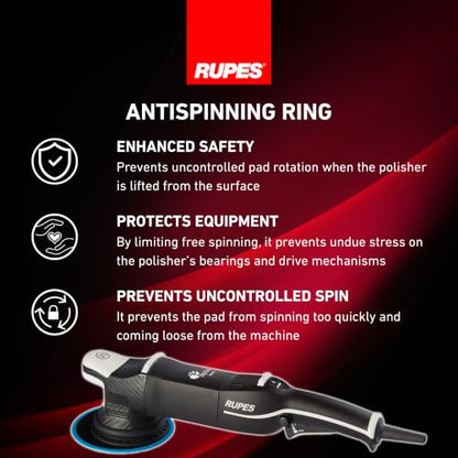 RUPES BigFoot LHR21 Mark V Random Orbital Complete Polishing Kit | Includes D-A High Performance Polishing Pads, Compounds, Cloths, Claw Pad, Cable Clamp, Apron, & Tool Bag | PrecisionPro Pad - size: Complete Kit