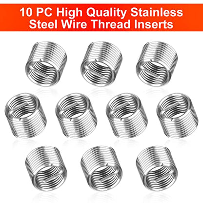 Thread Repair Kit M12 X 1.25mm, Metric Thread Repair Insert Kit | Compatible Hand Tool Set for Damaged Thread and Auto Repairing - size: Metric,M12×1.25mm