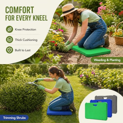 ZENFUN 3 Pack Kneeling Mats, Heavy Duty Thick Foam Kneeling Pad, Shock Absorbent Pads, High Density Premium Kneeling Pads for Yoga Exercise, Foam Kneeler Mat Garden Cushions, Water Proof