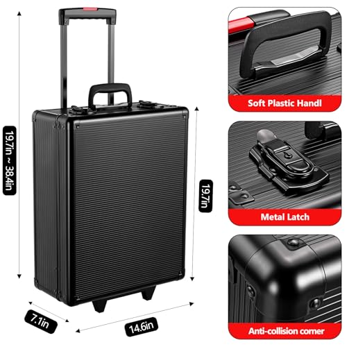 TLGREEN 799pcs Mechanic Tool Set with Aluminum Trolley Case,Home Repair Tool kit,Complete Tool Box Set for Home,Automotive,Dorm,Garage,Black - color: Black