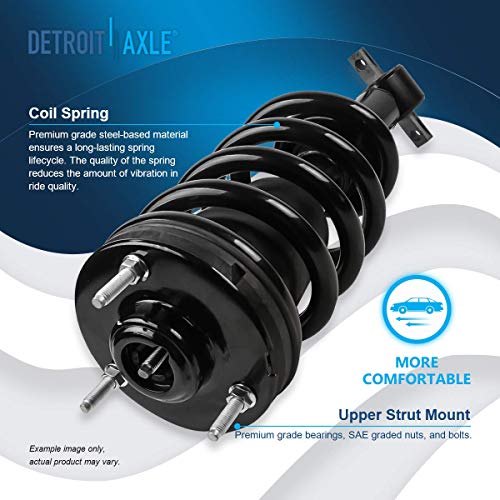 Detroit Axle - 2 Front Struts for 2007-2013 Chevrolet Silverado 1500 | GMC Sierra 1500 [Exc. Electronic Suspension] Complete Struts w/Coil Spring 2008 2009 2010 2011 2012 Replacement Ready Strut - size: 139105 x2/PAIR