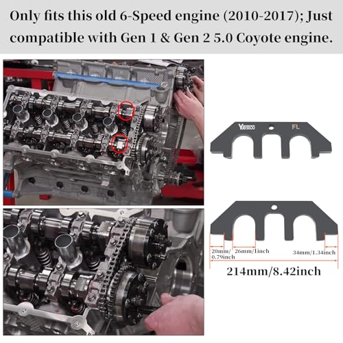 3Pcs Camshaft Alignment Holding Timing Tool & Crankshaft Positioning Tool | Compatible with Ford F150 Mustang 5.0 Coyote V8 Engine 2010-2017, Compatible with Gen 1 & Gen 2 5.0 Coyote Engine - color: 2010-2017, size: 3 PCS