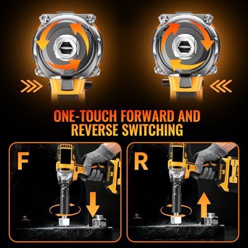 Cordless Impact Wrench: Brushless 1/2-inch Power Impact Gun Kit, High Torque Electric Impact Driver with Lithium Battery & Fast Charger, 4 Sockets & Drill Bit Kit - style: Package B
