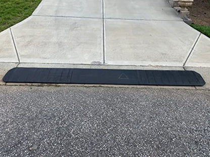 – Driveway Curb Ramps – Low Profile Car Ramps – 3 Piece Expandable Set – Made from Heavy Duty Recycled Rubber – Eliminate Scraping and Damage On Your Car Truck RV - color: Black