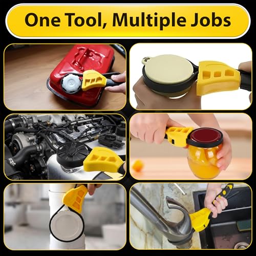 2-Pack Adjustable Rubber Strap Wrench Set, Heavy-Duty Oil Filter Wrench 6 inch & 8 inch Diameter, Non-Slip Belt Wrench for Jar Opener, Water Filter, Plumbing, Sink, Faucet Repair Tool