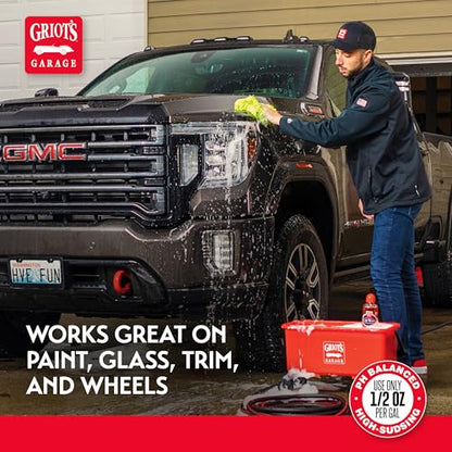 Griot's Garage Super-Concentrated Car Wash for Vehicle Washing and Cleaning, Foaming Liquid Soap, Won't Strip Waxes, Sealants or Ceramic Coatings, pH Balanced, 11103, One Gallon - size: 128 Fl Oz (Pack of 1)