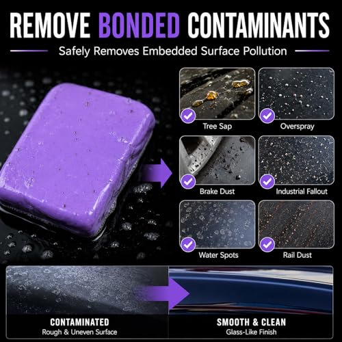 Clay Bar Kit 300g (3x100g), Medium Grade Auto Detailing Clay for Paint Cleaning, Removes Tree Sap, Overspray & Brake Dust - Premium Prep for Polishing, Wax & Ceramic Coating