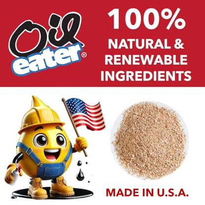 Rapid Clean Absorbent for Oil Spills, Automotive Spills, Paint Spills, Food Spills & Other Fluids | Absorbs 3x Its Weight, Clumps Quickly, Low Dust Formula, Plant-Based Ingredients, Safe around Pets