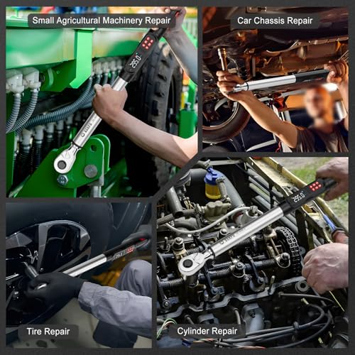 VANPO Digital Torque Wrench 1/2-Inch Drive, 14.7-295.0 ft-lb/20-400 Nm | ±2% Accuracy, Electronic Torque Wrench with LCD Display, Audible & Vibration Alert, for Automotive & Light Industrial Work - size: 1/2-inch 14.7-295.0 Ft-lb/20-400 Nm