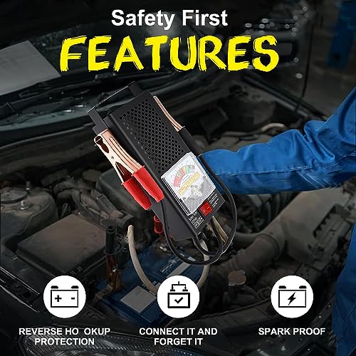Yaegoo Car Battery Tester and Voltage Tester, Automotive Battery Load Checker 12V 100A / 6V 50A