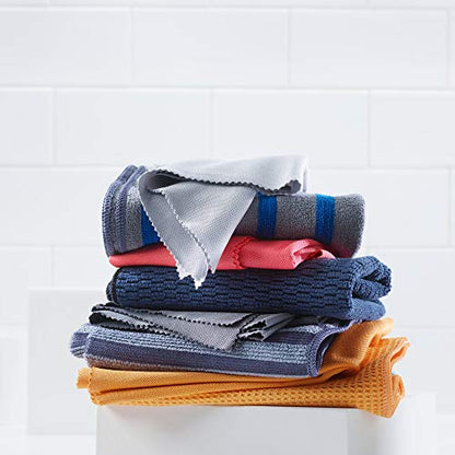 E-Cloth Microfiber Window Cleaning Cloth Kit - Glass Cleaning Cloth for Windows, Mirrors, Cars, Lenses, Eyeglasses, & More, Streak Free Clean, Machine Washable Reusable Towel - Alaskan Blue | Chemical-Free Cleaning - Reusable & Machine Washable Towel, Ver