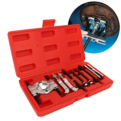 Set of 9 Heavy Duty Steel Bearing Pullers for Car Repair - Universal Fit