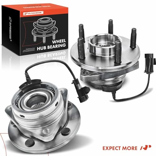 A-Premium 2 x Front Wheel Bearing and Hub Assembly with ABS & 5-Lug Compatible with Chevrolet Malibu 2004-2012, HHR SS 2008-2010, Cobalt SS 2008-2010, Pontiac G6 2006-2010, Saturn Aura 2007-2009