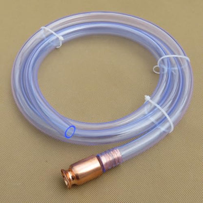 SOLUSTRE Gasoline Siphon Hose Kit with 3 Meter Transfer Hose and Copper Fittings, Automatic Oil and Water Pump for Car Fluid Extraction and Fuel Transfer