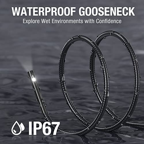 Teslong Endoscope Replacement Cable with Light, Dual Lens Inspection Camera 8mm/0.31inch Waterproof Probe Compatible with NTS500, NTS300(3.3FT)