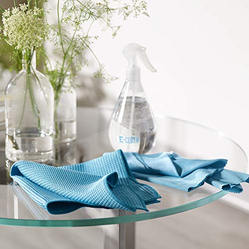 E-Cloth Microfiber Window Cleaning Cloth Kit - Glass Cleaning Cloth for Windows, Mirrors, Cars, Lenses, Eyeglasses, & More, Streak Free Clean, Machine Washable Reusable Towel - Alaskan Blue | Chemical-Free Cleaning - Reusable & Machine Washable Towel, Ver