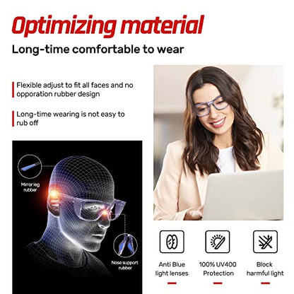 Safety Glasses Anti-Fog Goggles Protective Eyewear Anti Blue Light Protection Glasses For Women And Men - color: Purple