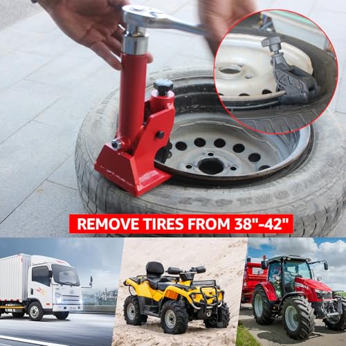 BESTOOL Manual Tire Bead Breaker Tool Adjustable Hammer Tires Changer for ATV Tire Operation - color: red