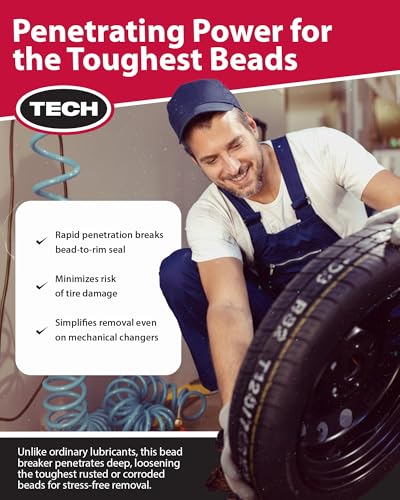 Bead Breaker Tire Demounting Lubricant Frees Stubborn Tire Beads From the Rim, Quart