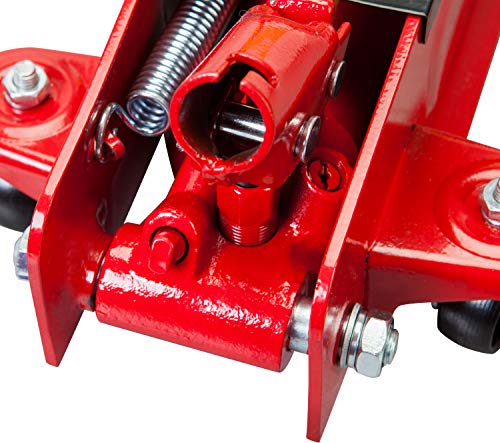Big RED T825051 Torin Hydraulic Low Profile Trolley Service/Floor Jack with Single Piston Quick Lift Pump, 2.5 Ton (5,000 lb) Capacity, Red - size: 2.5 ton