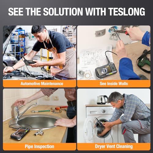 Teslong Endoscope Replacement Cable with Light, Single Lens Inspection Camera 3.9mm/0.15inch Waterproof Probe Compatible with NTS500, NTS300(3.3FT)