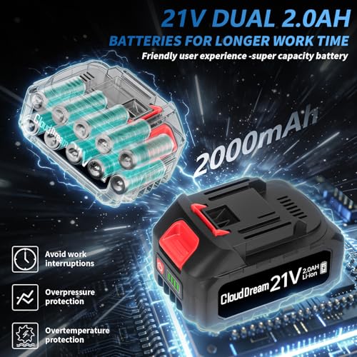 1/2 Inch Cordless Impact Wrench,900Ft-lbs (1200N.m) Brushless Electric Impact Gun,3800RPM High Torque Electric Impact Driver Kit with 2 Batteries,Fast Charger,5 Sockets,Case for Car Tires,Mower,Pickup