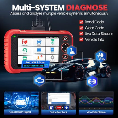 LAUNCH CRP129I V2.0 OBD2 Scanner, New Upgrade of CRP123 Diagnostic Tool for Car, ABS/SRS/AT/Engine Code Reader, 12 Reset Functions, FCA AutoAuth & Auto VIN, CANFD & DoIP, Lifetime Free Updates
