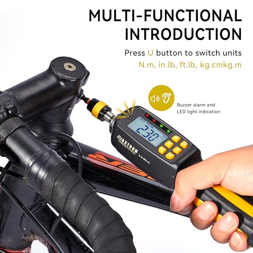 Digital Torque Screwdriver with LCD Display, 1/4" Quick-Release Bit Holder, 2.6-70.8 in-lb, 38-Piece Set, ±2% Accuracy
