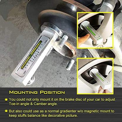 KATUR Universal Gauge Tool for Car/Truck Magnetic Camber Castor Strut Wheel Alignment Tool for Car(Pack of 1)
