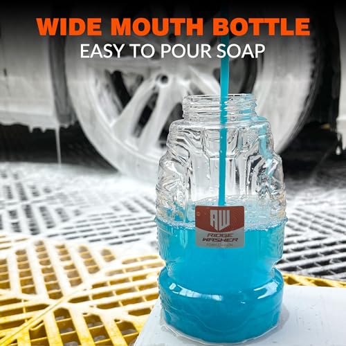 RIDGE WASHER Pressure Washer Gun Foam Cannon, Dual Connector Accessory | 1/4" Quick Connect for Double Tip Attachment, Stainless Steel, 4000 PSI - size: 1000 ML