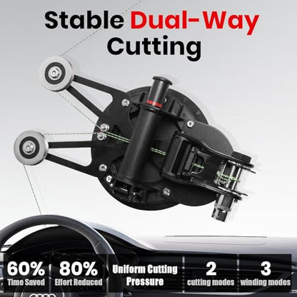 Auto Windshield Removal Tool Kit with Dual Cutting Locking Function, High-efficiency Auto Glass Removal Tools Include Cutting Wire, Glass Cutter, & T-Shaped Threading Tool for Cars, Trucks & SUVs