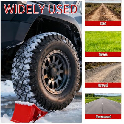 4 Pack Wheel Chocks, Heavy Duty Non Slip Wheel Chocks with Rope, Plastic Hard Wheel Stoppers Block for Camper Cars, RV Trailer, Trucks, Red - color: Red