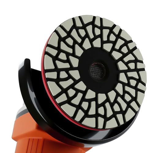 4 Inch Diamond Polishing Pads 4PCS Wet Dry Buffing Discs for Angle Grinder Polisher, Flexible Stone Buff Pads for Marble Granite Quartz Tile Countertop Mirror Finishing