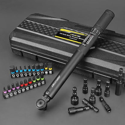 1/4 Inch Drive Torque Wrench, Inch Pound Torque Wrench 20-200 in.lb Precision Bike Torque Wrench with 72-Tooth Reversible Ratchet, Calibration Certificate