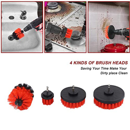 18pcs Car Wash Cleaning Tools Kit, Car Detailing Brush Set with Collapsible Bucket Wash Mitt, Tire Brush for Cleaning Automobile Interior, Exterior, Wheels, Dashboard, Leather, Air Vents