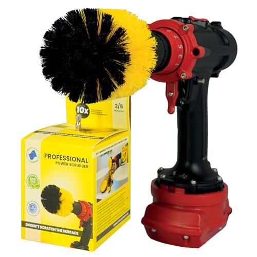 Premium Drill Brush Professional – Medium-Soft 3,5 in Yellow | Scratch-Free Cleaning Brush for Tile, Grout, Bathtub, Shower, Fibreglass and Ceramic Surfaces - color: Yellow, size: 3,5in