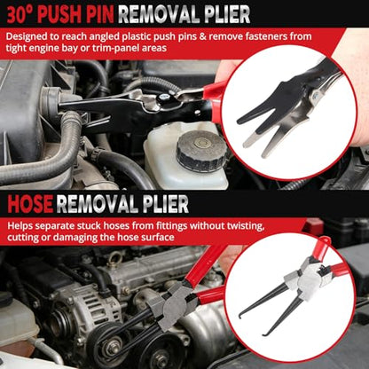 10PCS Fuel Line Disconnect Tool, Electrical Disconnect Pliers, Automotive Electrical Disconnect Pliers Kit for Cars, Trucks & SUVs with Storage Bag
