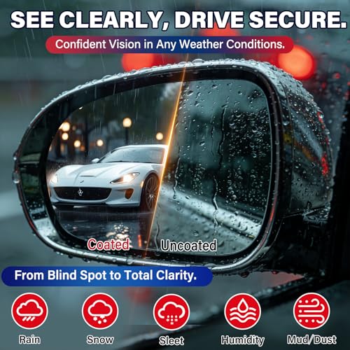 SHIELDOM Car Glass Cleaner Water Repellent Kit, Cleans & Adds Hydrophobic Protection, Streak-Free Cleaner Rain Repellent Spray Safe on Car Windshield, Tinted Windows, Mirrors, Trucks, SUVs & Home