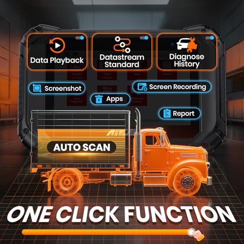 ANCEL V5HD PRO Heavy Duty Truck Scanner, Diesel Diagnostic Tool with DPF Regen & Bi-Directional Control, Full System Scan for Cummins Detroit Caterpillar Volvo Paccar, for Fleets & Truck Owners - style: V5HD PRO