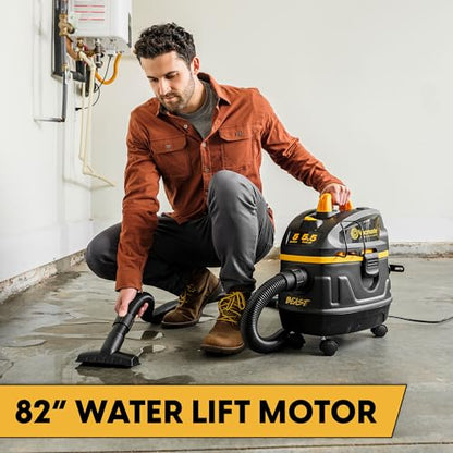Vacmaster Professional Beast Series VFB511H 0201 5-Gallon 5.5 Peak HP Wet/Dry Vac, Black - size: 5 Gallons