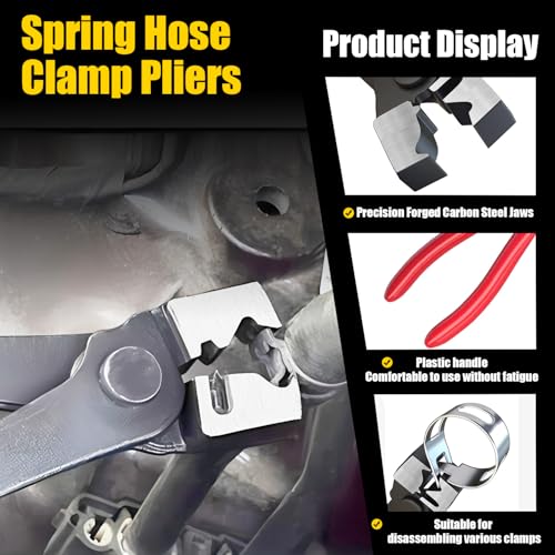 Electrical Disconnect Pliers Kit, 8Pcs Auto Kit: Connector/Hose/Plug Pliers, Pin Remover, Separator, Spring Clamp, U-Clip Pry Bar & Hose Removers for Car & Home Repairs. Great Gift & DIYers w/Case